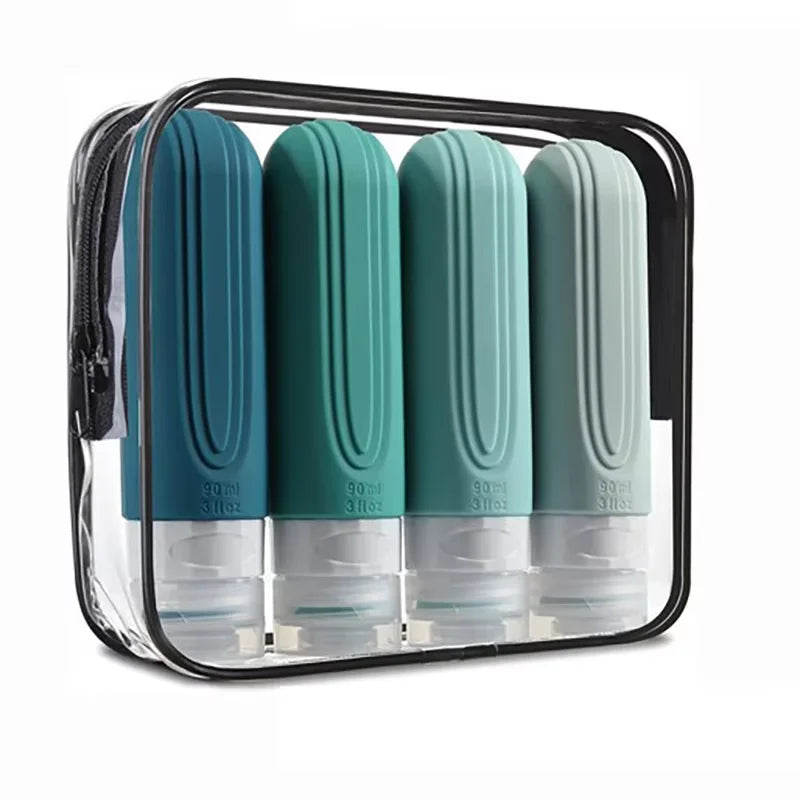 90ml Silicone Travel Bottles – Multicolor Set (4 Pack)