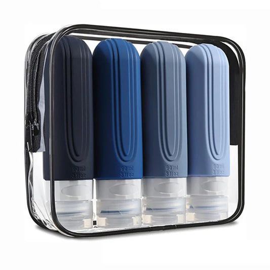 90ml Silicone Travel Bottles – Multicolor Set (4 Pack)