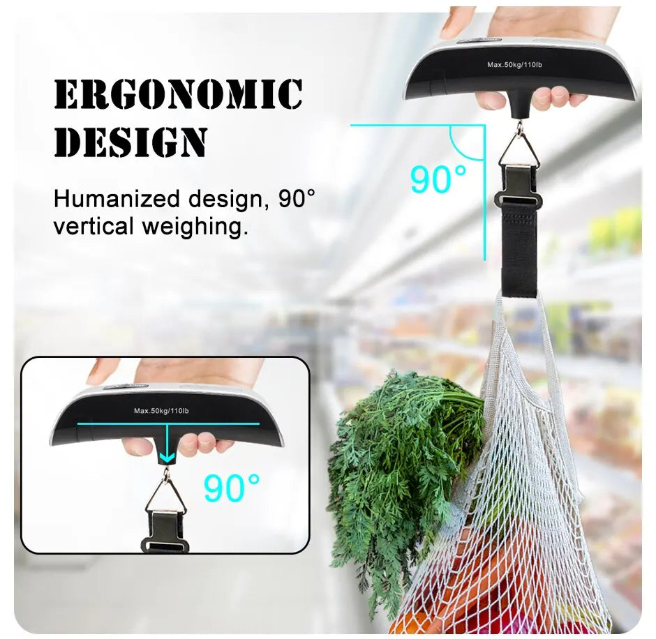 Luggage Scale 110lb / 50kg Digital Handheld Portable Hanging Baggage Scale